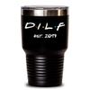 Pregnancy Announcement Tumbler for New Dad DILF Est 2019 Funny Coffee Mugs Inspired by Friends TV Show Expecting Dad Gifts for Men Baby Reveal Gift fo view 1