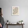 CANVAS ON DEMAND Johnston's Map of Ireland White Framed Art Print, Map Artwork view 2