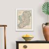 CANVAS ON DEMAND Johnston's Map of Ireland White Framed Art Print, Map Artwork view 4