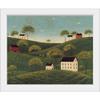 CANVAS ON DEMAND Rolling Hills White Framed Art Print, Barn Artwork view 1
