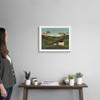 CANVAS ON DEMAND Rolling Hills White Framed Art Print, Barn Artwork view 2