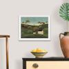 CANVAS ON DEMAND Rolling Hills White Framed Art Print, Barn Artwork view 4