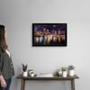 CANVAS ON DEMAND Boston City Skyline at Night Black Framed Art Print, Boston Artwork view 2