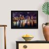CANVAS ON DEMAND Boston City Skyline at Night Black Framed Art Print, Boston Artwork view 4