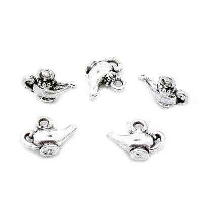 200 Pieces Antique Silver Plated Jewelry Charms GY03712 Flagon Wine Pot Teapot