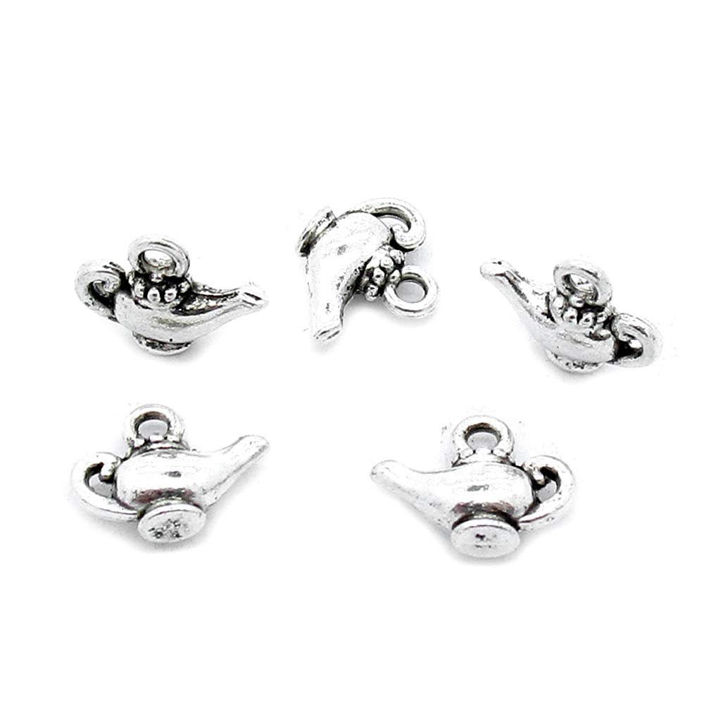 200 Pieces Antique Silver Plated Jewelry Charms GY03712 Flagon Wine Pot Teapot