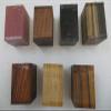 (7) Lot of 7 Wood, Bottle Stopper Blanks -Ebony, Purple Heart, Olive 2'' x 2'' x 3 Wood Blank Lumber Wood Turning view 1