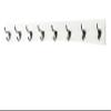 PEG AND RAIL White Curved Wall Mounted Coat Rack - Oil Rubbed Bronze Hooks - Made in The USA (41 x 4.5 Inches 8 Hooks) view 1