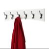 PEG AND RAIL White Curved Wall Mounted Coat Rack - Oil Rubbed Bronze Hooks - Made in The USA (41 x 4.5 Inches 8 Hooks) view 3