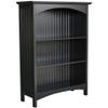 eHemco 3 Tier Bookcase with 2 Arched Supports, 40 Inches, Black view 1