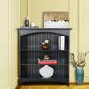 eHemco 3 Tier Bookcase with 2 Arched Supports, 40 Inches, Black view 2