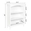 eHemco 3 Tier Bookcase with 2 Arched Supports, 40 Inches, Black view 3