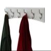 PEG AND RAIL White Curved Wall Mounted Coat Rack - Satin Nickel Hooks - Made in The USA (41 x 4.5 inches - 8 Hooks) view 4