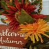 Fall Autumn Grapevine Wreath with Sunflowers view 4