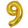 40 Inch Gold Numbers 9 Balloons Big Helium Foil Mylar Digital Balloon for Birthday Party Decoration view 2
