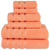 American Soft Linen 100% Carde Cotton 6 Piece Towel Set, 590 GSM Heavy Weight Soft Absorbent Turkish Towels for Bathroom, Malibu view 1