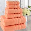American Soft Linen 100% Carde Cotton 6 Piece Towel Set, 590 GSM Heavy Weight Soft Absorbent Turkish Towels for Bathroom, Malibu view 2