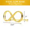 Pullan Table Number Holder Stands 12 Pack - Wedding Seating Labels Placecard Clips | Name Setting Place Card Holders | Photo Picture Cards Display Stand for Party | Reserved Sign Numbers 2.6 Inch Gold view 3