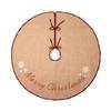 MACTING Christmas Tree Skirt 48 Inch Large Burlap Tree Mat with Red and Black Plaid Buffalo Edge Merry Christmas Printed for Country Holiday Indoor Home Party Xmas Tree Decorations view 1