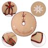 MACTING Christmas Tree Skirt 48 Inch Large Burlap Tree Mat with Red and Black Plaid Buffalo Edge Merry Christmas Printed for Country Holiday Indoor Home Party Xmas Tree Decorations view 3