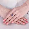 Bansriracha Created Alexandrite Sapphire Ring 925 Sterling Silver Rings for Women Engagement Ring Silver 925 Gemstones Jewelry (Resizeable) view 2