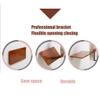 Wall-Mounted Drop-Leaf Table, Floating Computer Desk Wood Wall-Mounted Table Study Desk Double Support Side Table Kitchen Trestle Desk view 2