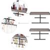 Keebofly Hanging Wall Mounted Jewelry Organizer with Rustic Wood Jewelry Holder Display for Necklaces Bracelet Earrings Ring Set of 2 Weathered Grey,[Patented] view 3