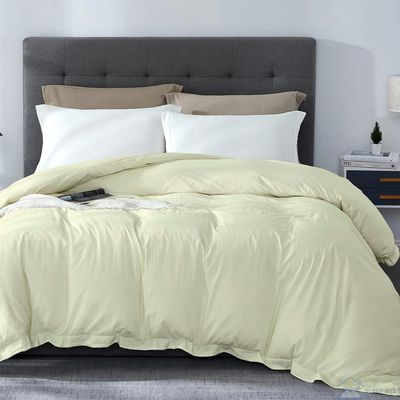 SLEEP-NEST Twin Duvet Cover 68x90-1 Piece, 100% Cotton, Soft & Breathable Twin Bedding, Zipper Closure, Corner Ties, Lightweight Hotel Quality Duvet Cover for Kids, Teens, Adults - Ivory