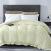 SLEEP-NEST Twin Duvet Cover 68x90-1 Piece, 100% Cotton, Soft & Breathable Twin Bedding, Zipper Closure, Corner Ties, Lightweight Hotel Quality Duvet Cover for Kids, Teens, Adults - Ivory view 1