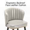 Barstools Elegant Modern Bar Stools, 83/93cm Faux Leather Upholstered with Back, Kitchen Counter Height Bar Chairs for Bistro Pub Coffee Living Room view 4