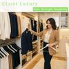 All Hung Up Hangers - Sueded Clothes Hanger with Clips, Non-Slip, Durable, and Space-Saving Closet Organizer, White, 6pcs view 2