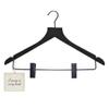 All Hung Up Hangers - Sueded Clothes Hanger with Clips, Non-Slip, Durable, and Space-Saving Closet Organizer, Black, 6pcs view 1