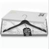 All Hung Up Hangers Wood Grain Premium Plastic Plastic Hanger with Clips - Space Saving Heavy Duty Non Slip Hangers (Black, 24) view 1