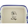 Polmedia Polish Pottery Butter Dish UNIKAT - Himalayan Blue Poppy Pattern Handmade in Boleslawiec Poland by Ceramika Bona + Certificate of Authenticity view 4