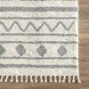 Abani Moroccan Nomadic Tribal Style 6' x 9' Area Rug Willow Collection Rugs - Ivory & Grey Classic Pattern Accent Rug view 4