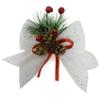 allgala Christmas Decorative Bows for Wreath Garland Treetopper Christmas Tree (07" Med White 4-PK)-XBW93051 view 1