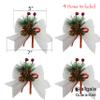 allgala Christmas Decorative Bows for Wreath Garland Treetopper Christmas Tree (07" Med White 4-PK)-XBW93051 view 2