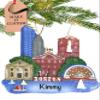 Personalized Boston Ornament 2026 | 24h Customized, Laser Engraved Travel Christmas Ornaments for Tree | Custom Landmarks Souvenir Keepsake Gift for Travelers, Holidaymakers view 1