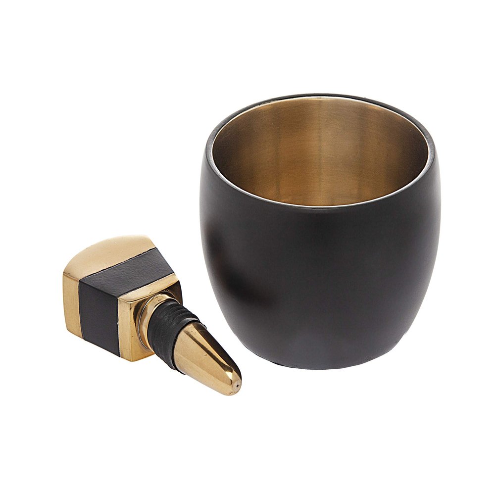 Godinger Wine Bottle Coaster and Stopper Set for Drink Spill Table Protector
