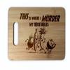 Vegan Cutting Board Wedding Gift Personalized Engagement Chopping Block This is Where I Murder My Vegetables view 1