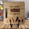 Vegan Cutting Board Wedding Gift Personalized Engagement Chopping Block This is Where I Murder My Vegetables view 2