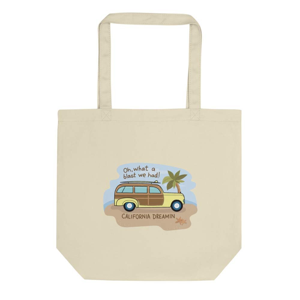 California Dreamin! Where you there in the good ole days? ,best gift idea, Birthday, holiday, Christmas, celebration, remember when.Eco - Canvas Tote Bags Use for Grocery Bags, Book Bags, Shopping Bags, etc