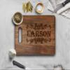 Krezy Case Family name Personalized Wooden Cutting Board -Fancy Custom Walnut Chopping Board - Christmas, Housewarming,Wedding Gift view 1