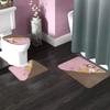 Jump Tiger Bathroom Rugs 3pc Non Slip Washable Bath Rugs, Contour Mat and Toilet Lid Cover Set view 2