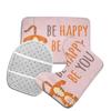 Be Happy Be You Bathroom Rugs 3pc Non Slip Washable Bath Rugs, Contour Mat and Toilet Lid Cover Set view 3