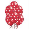 AnnoDeel 50 Pcs 12" Latex Balloons, Red Polka Dot Balloons for Valentine's Day Brithday Balloon Wedding Balloon decoration view 1
