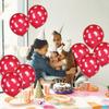 AnnoDeel 50 Pcs 12" Latex Balloons, Red Polka Dot Balloons for Valentine's Day Brithday Balloon Wedding Balloon decoration view 4