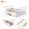 Harper & Bright Designs Twin Size Daybed with Drawers, Wooden Captain Bed with Trundle for Kids Teens, White view 2