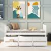 Harper & Bright Designs Twin Size Daybed with Drawers, Wooden Captain Bed with Trundle for Kids Teens, White view 4