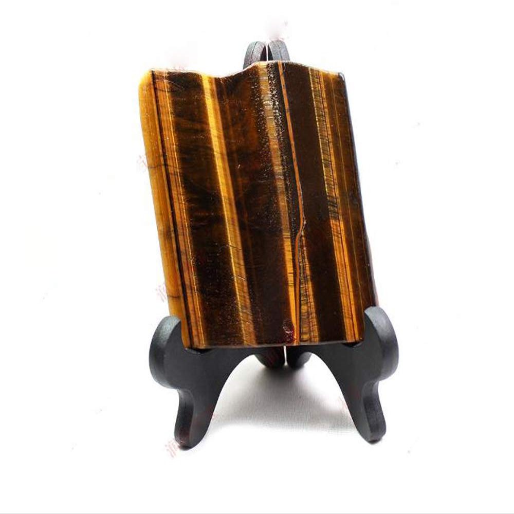 StoneStory Tiger's Eye Slice Natural Healing Quartz Crystal Gemstone Specimen for Home Decoration (Tiger's Eye Slice 200-250grams)